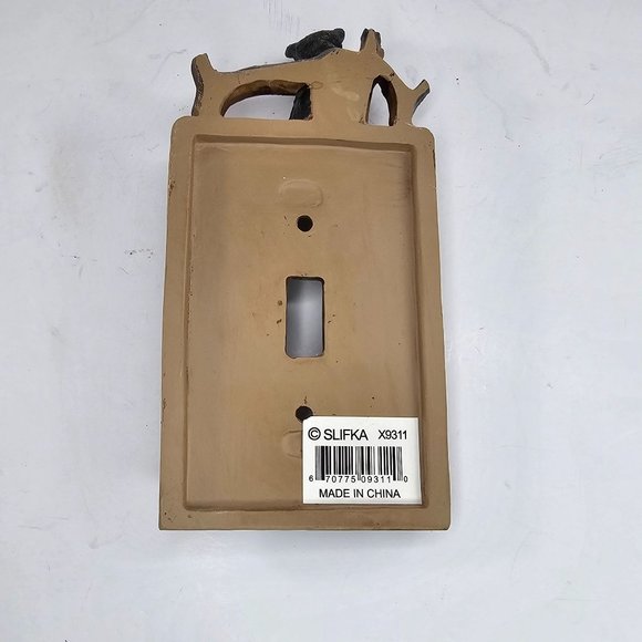 Vintage Slifka Black Bear Cubs Climbing Light Switch Plate Cover - Picture 7 of 10